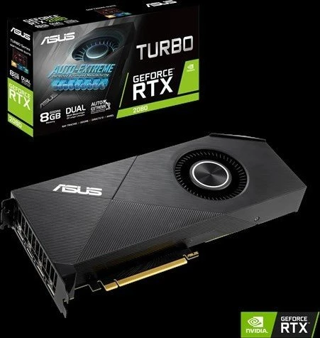 ASUS Turbo GeForce RTX 2080 EVO, TURBO-RTX2080-8G-EVO, 8GB GDDR6, HDMI, 3x DP