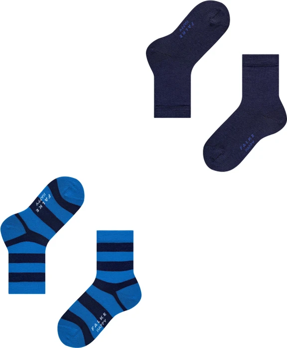 Falke Happy Stripe Socken schwarz, 2 Paare (Junior)