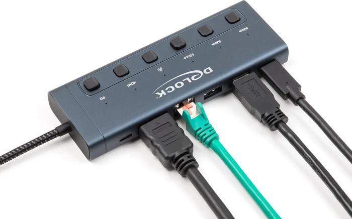 DeLOCK Dockingstation mit Schalter, USB-C 3.0 [Stecker]
