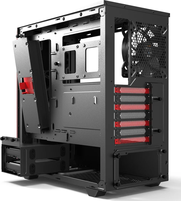 be quiet! Pure Base 500 Red, Glasfenster, schallgedämmt