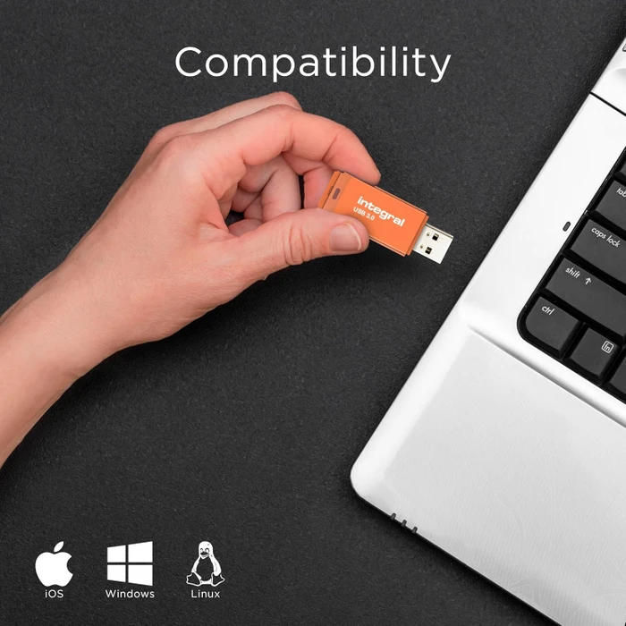 Integral Neon 64GB orange/gelb, USB-A, USB 3.2 Gen 1×1, 2er-Pack
