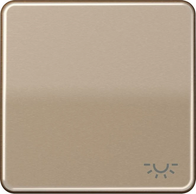 Jung Serie CD Wippe Metallausführung mit Symbol "Licht", gold-bronze