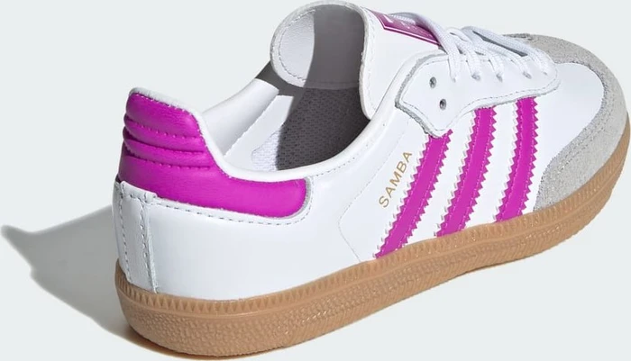 adidas Samba OG cloud white/purple burst/gum (Junior)
