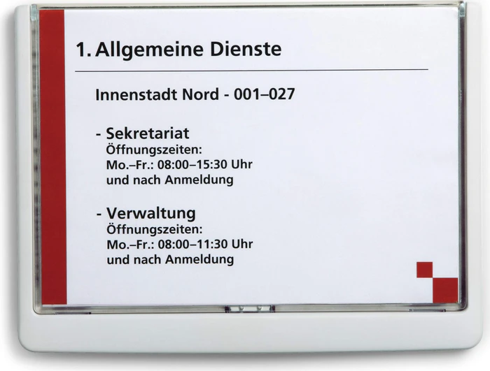 Durable Click Sign Türschild, A5, weiß
