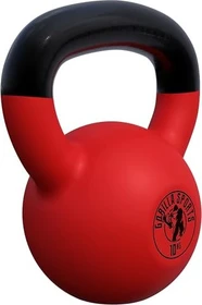 Gorilla Sports Red Rubber Kettlebell Hantel 10kg