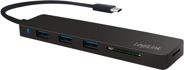 LogiLink USB-Hub, Dual-Slot-Cardreader, USB-C 3.0 [Stecker]