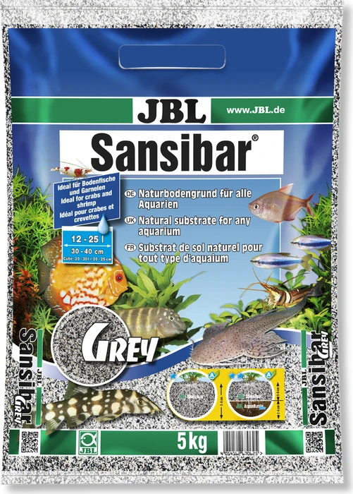 JBL Sansibar GREY Bodengrund für Süßwasser und Meerwasser-Aquarien, 5kg