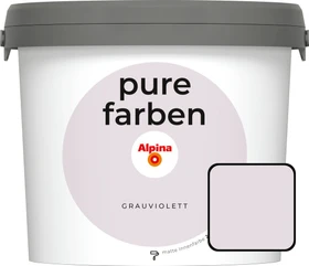 Alpina Farben Pure Farben Wandfarbe grauviolett innen grau, 2.5l