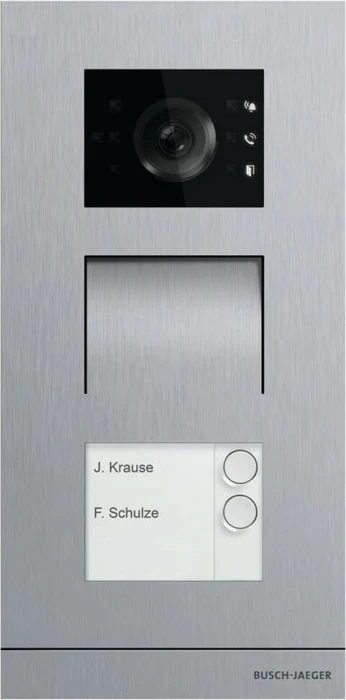 Busch-Jaeger Busch-Welcome IP Außenstation Video 2-fach, edelstahl, Außenstation