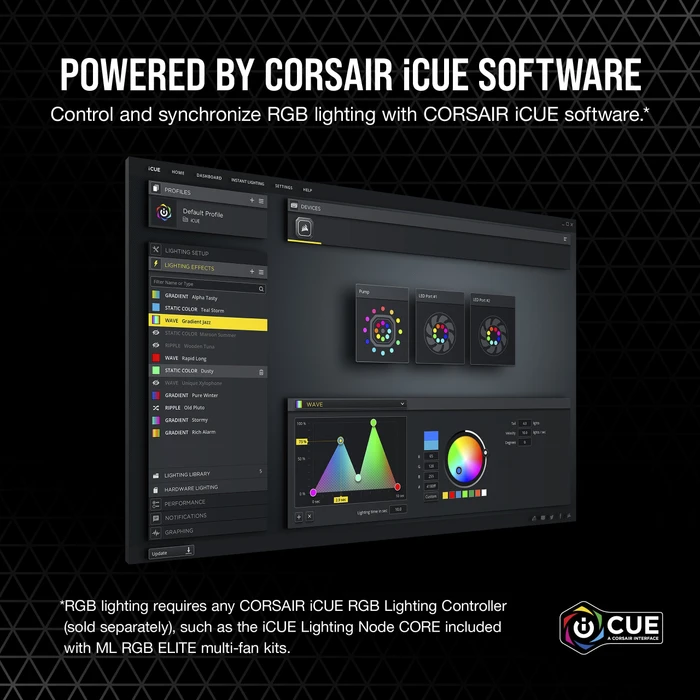 Corsair ML Series iCUE ML140 RGB Elite, weiß, 140mm