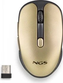 NGS Evo Rust Gold Wireless Rechargeable Silent Mouse gold/schwarz, USB