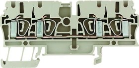 Weidmüller ZDU 2.5/4AN Durchgangs-Reihenklemme, Zugfederanschluss, 2.5 mm², 800 V, 24 A, dunkelbeige