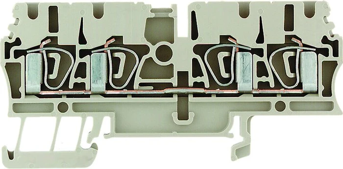 Weidmüller ZDU 2.5/4AN Durchgangs-Reihenklemme, Zugfederanschluss, 2.5 mm², 800 V, 24 A, dunkelbeige