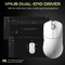 VGN Dragonfly F2 Pro Max 8KHz Wireless Gaming Maus, weiß, USB/Bluetooth Vorschaubild