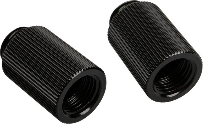 Bitspower Touchaqua Verlängerung G1/4" auf G1/4", 25mm, Glorious Black, 2er-Pack