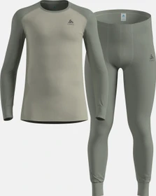 Odlo Active Warm Base Layer Set shadow/agate gray (Herren)