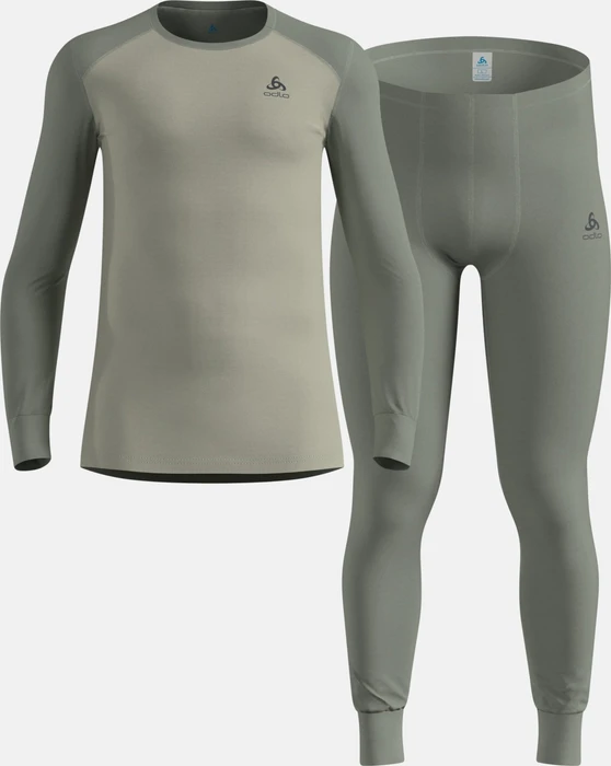 Odlo Active Warm Base Layer Set shadow/agate gray (Herren)