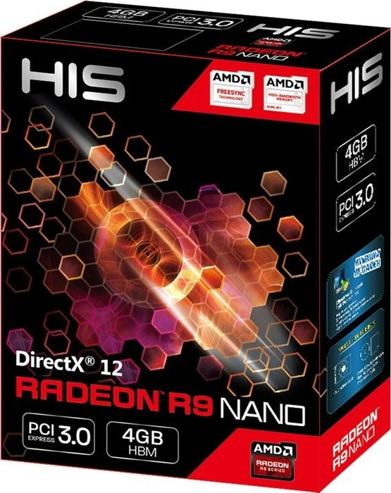 HIS Radeon R9 Nano, 4GB HBM, HDMI, 3x DP