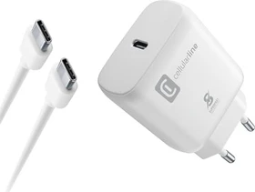 Cellularline Super Fast Charger Kit 25W USB-C to USB-C weiß