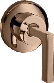 Hansgrohe Axor Citterio Absperrventil Unterputz mit Hebelgriff polished red gold