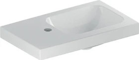 Geberit iCon Light Handwaschbecken 53cm mit Ablagefläche links, Hahnloch links, weiß/KeraTect