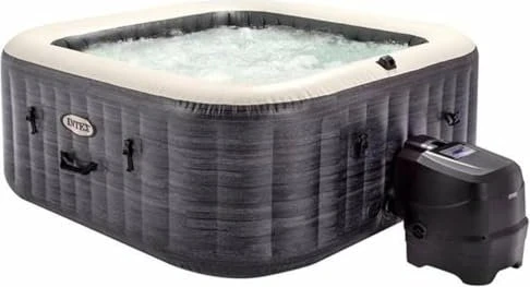 Intex PureSpa Deluxe Square GreyWood Deluxe XXL Whirlpool rechteckig