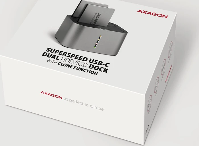 Axagon Dual Dock, 2.5"/3.5, USB-C 3.0