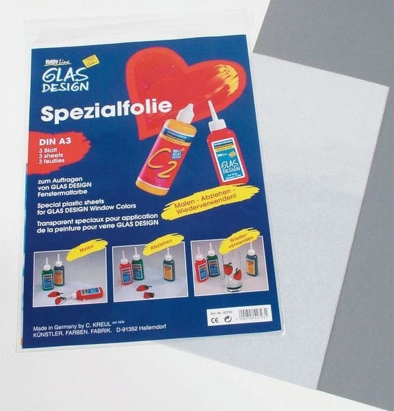 Kreul Spezialfolie Window Color Spezialfolie, 2x 75µm, 3 Stück