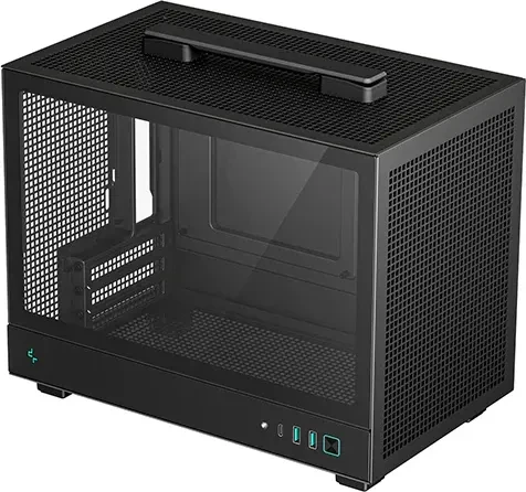 DeepCool CH160, schwarz, Glasfenster, Mini-ITX
