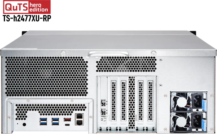 QNAP QuTS hero TS-h2477XU-RP-3700X-32G 2TB, 32GB RAM, 2x SFP+ 10Gb/s, 2x RJ-45 1000Base-T, 4HE