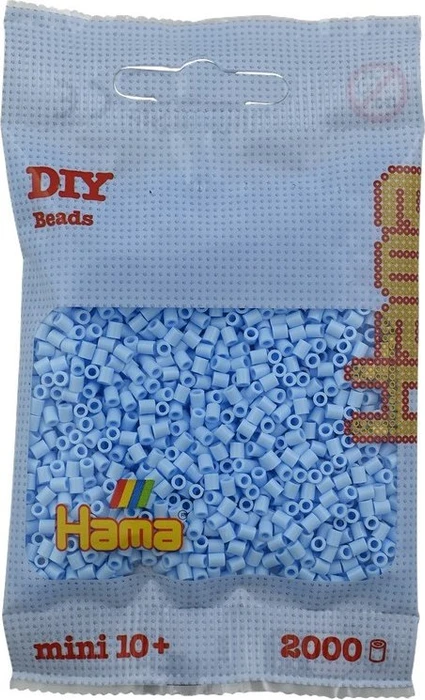 Hama Mini Beutel mit Perlen 2000 Stück pastell-eisblau