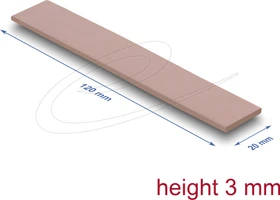 DeLOCK M.2 Non-Silicone Wärmeleitpad 120x20x3mm, 1 Stück