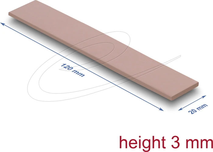 DeLOCK M.2 Non-Silicone Wärmeleitpad 120x20x3mm, 1 Stück