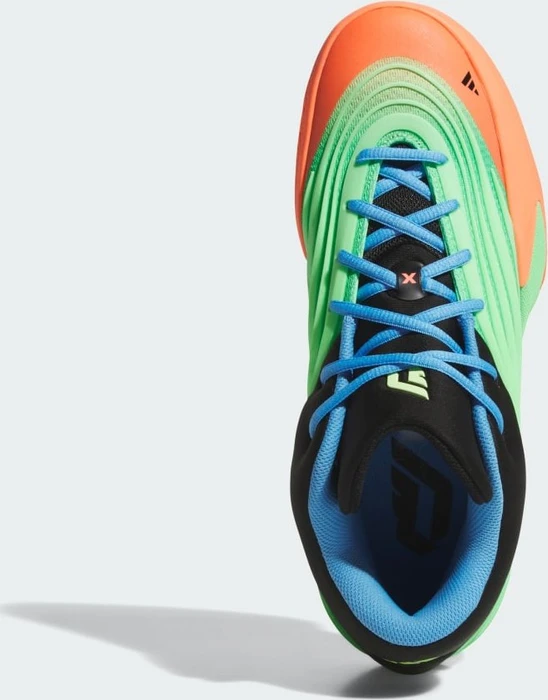 adidas Dame X lime burst/signal coral/blue burst