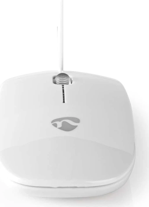 Nedis Wired Optical Mouse, weiß, USB