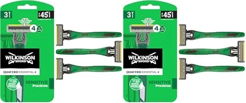 Wilkinson Sword Quattro Titanium Sensitive Einwegrasierer, 3 Stück