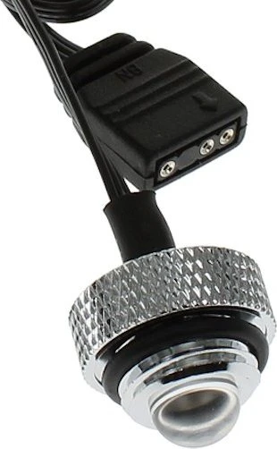 XSPC LED ARGB Verschlussstopfen für G1/4, 3-Pin, chrome