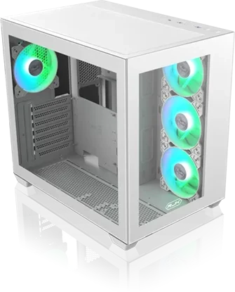 Raijintek Paean C7 TG4 White, weiß, Glasfenster