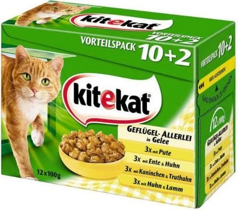 Kitekat Beutel Geflügel-Allerlei in Gelee, 1.20kg (12x 100g)