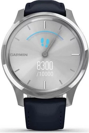 Garmin vivomove Luxe Aktivitäts-Tracker navy/silver