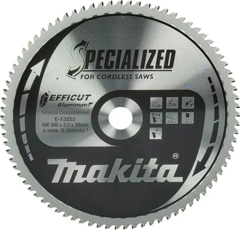 Makita Specialized Efficut Kreissägeblatt 81Z, 305x2x30mm, 1 Stück