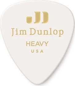 Dunlop Celluloid White Pick, Heavy, 12-Pack