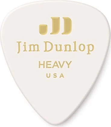 Dunlop Celluloid White Pick, Heavy, 12-Pack