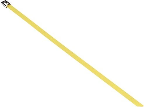 DeLOCK Edelstahl Kabelbinder, 7.9mm, 300mm, gelb, 10 Stück