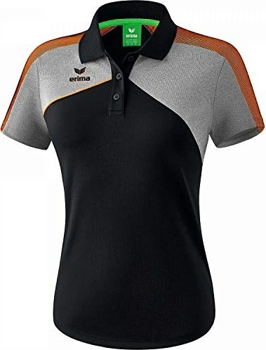 Erima Premium One 2.0 Funktionsshirt kurzarm black/grey melange/neon orange (Damen)