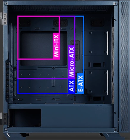 MSI MAG Vampiric 300R Pacific Blue, Glasfenster