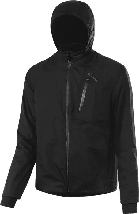 Löffler Hooded Comfort PL Active Fahrradjacke schwarz (Herren)