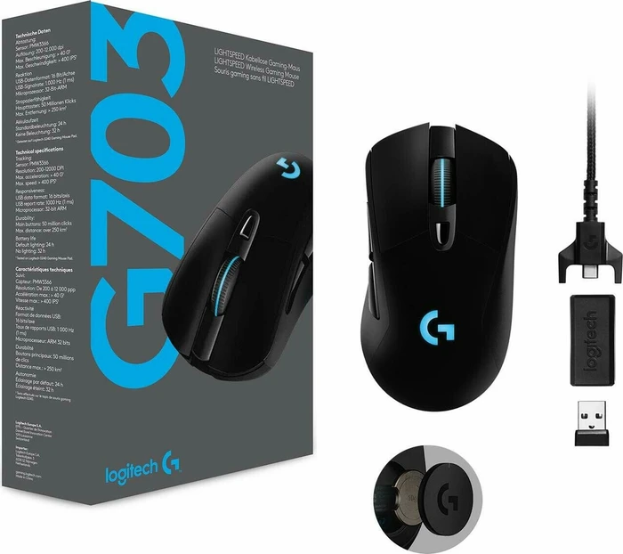 Logitech G703 Hero Lightspeed, USB