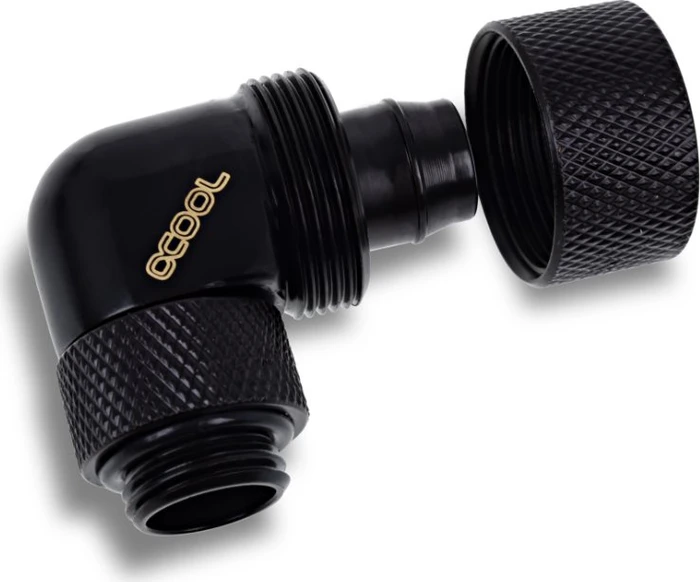 Alphacool Eiszapfen 90° Schlauchanschluss G1/4" auf 16/10mm, deep black, 4er-Pack