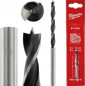 Milwaukee DIN 7487 E Holzbohrer, 4x43x75mm, 1 Stück